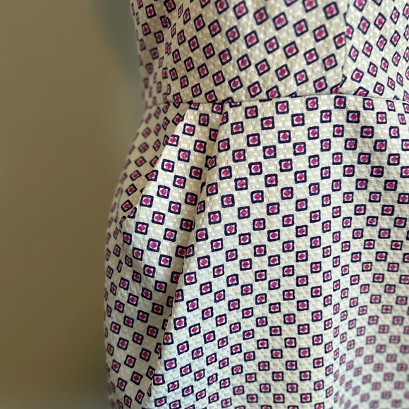 Preppy CLUB MONACO "Salma" Cross Back Pegged Midi Women's Dress SZ 6 - Picture 4 of 13